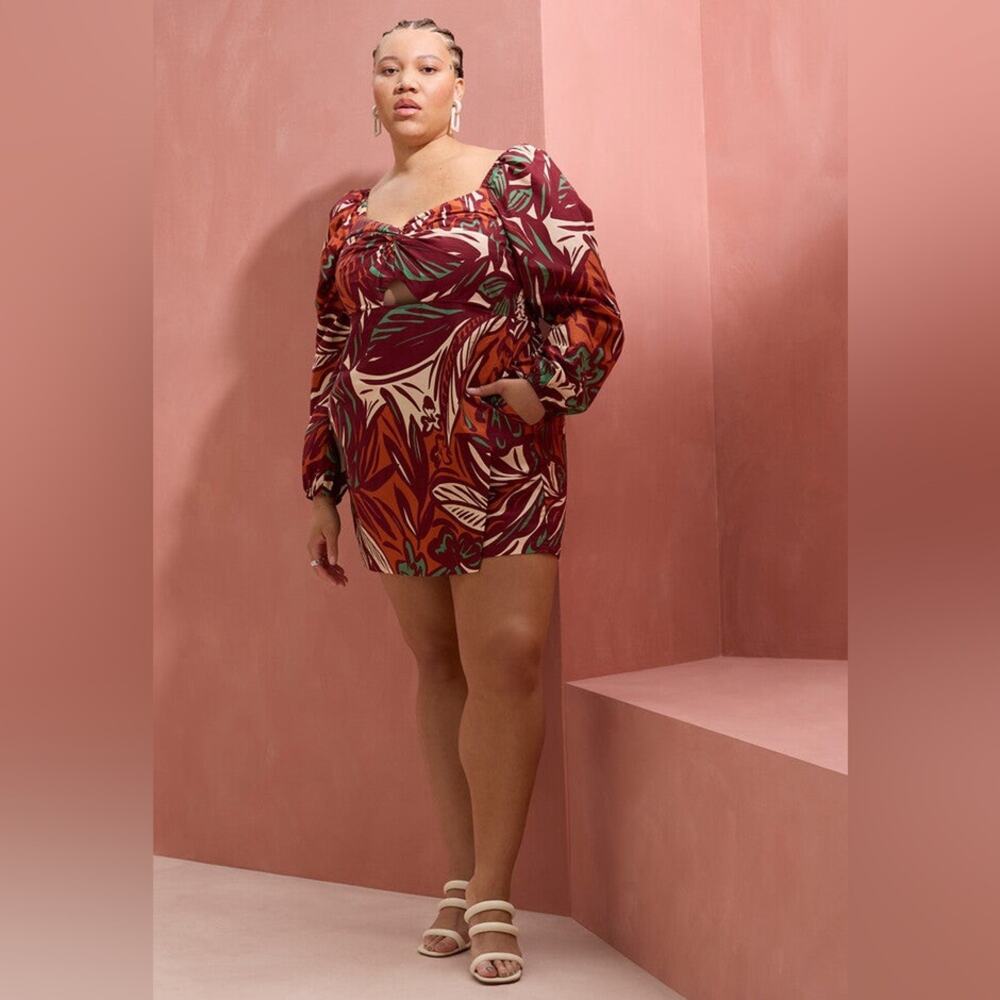 Eloquii Sunshine Floral Skort Romper NWT